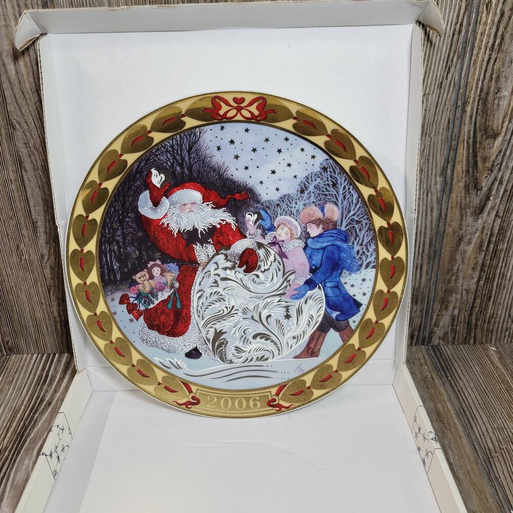 Royal Copenhagen 2006 Hearts of Christmas Plate Hearts of Snow Hansen 1917106006
